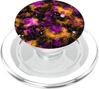 Orange Galaxy Nebula Space Stars Pink Cosmic Sky PopSockets PopGrip for MagSafe