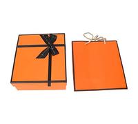 Orange Gift Packaging Box Beautiful Decoration Strong Cardboard Multifunctional Ideal Valentine's Day Christmas Anniversary Mother's Day Wedding [Gift Wrapping Boxes Set]