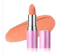Orange Gold Glitter Lipstick & Eyeshadow Stick - Long Lasting Hydrating Satin Finish, Lightweight Smooth Application, Non-Sticky Moisturizing Multi-Use Makeup for Women (#01 Peachy Fresh Youthful)