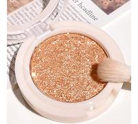 Orange Golden Glitter Single Eye Shadows Long Lasting Blendable Gold Powder Shimmer Eyeshadow Highly Pigmented Waterproof Rose Gold Glitter Eyeshadow Single Palette