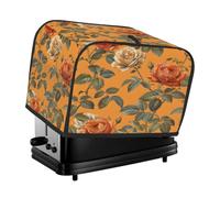 Orange Golden Roses Flowers Toaster Cover 4 Slice Toaster Cover, Dust Cover Kitchen Small Appliance Cover