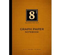 Orange Graph Paper Notebook | 8 Squares Per Inch: Perfect for Engineers and Designers | Vibrant and Energetic Orange | High-Precision Grid for Technical Drawing | 110 Pages | 8.5 x 11 Inches