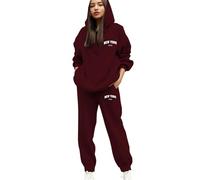 Orange Grey Womens Tracksuit Set Uk With Pocket 2 Piece Hooded Sweatshirt And Sweatpants Oversied Letter Print Lounge Wear Sweatsuits Baggy Hoodie And Cuffed Foot Jogger Set Size 10 12 14 16 18 20 3xl