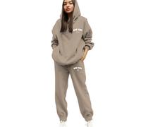 Orange Grey Womens Tracksuit Set Uk With Pocket 2 Piece Hooded Sweatshirt And Sweatpants Oversied Letter Print Lounge Wear Sweatsuits Baggy Hoodie And Cuffed Foot Jogger Set Size 10 12 14 16 18 20 3xl