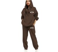 Orange Grey Womens Tracksuit Set Uk With Pocket 2 Piece Hooded Sweatshirt And Sweatpants Oversied Letter Print Lounge Wear Sweatsuits Baggy Hoodie And Cuffed Foot Jogger Set Size 10 12 14 16 18 20 3xl