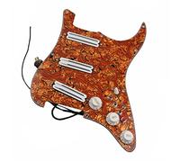 Orange Guitar Pickguard With White Pickup Dual Hot Rails Humbucker Pickup Pre-wired Pickguard Set Guitar Replacement Parts