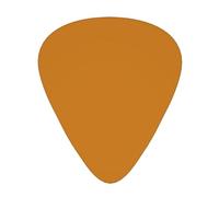 Orange guitar picks in three different thicknesses, suitable for electric guitar and band players