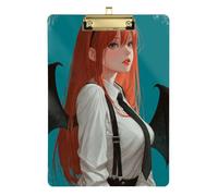 Orange Hair Evil Black Wing Police clipboard Hard Board for Homework Pediatric Size 9 x 12 Gold