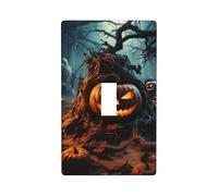 Orange Halloween Party Print Switch Plate Covers,1 Gang Wall Plate Single Toggle Light Switch Cover Plate