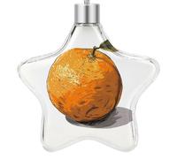 Orange Hand Drawn 3D Christmas Hanging Ornaments Star Pendant Xmas Ornament Farmhouse Christmas Tree Decoration for Fireplace Window Crafts Holiday Party Supply Home Decor