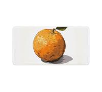 Orange Hand Drawn Gaming Mouse Mat Large Desk Pad 24 X 12 Inches Non-Slip Rubber Extended Computer Mat Desktop Protector Pad with Stitched Edge for Office Home Keyboard