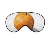 Orange Hand Drawn Sleep Mask Comfort Travel Eye Masks with Adjustable Elastic Strap Soft Funny Block Light Sleep Eye Cover for Side Sleeper for Nap Men Women Gift