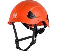Orange Hard Hat ABS, Safety Helmet with Ventilation Holes and Adjustable Head Band, EN 397 Approved Work Helmet, Ideal for Industrial & Construction
