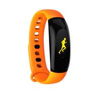 (Orange) Heart Rate Blood Pressure Monitor Waterproof Smart Sports Wristband