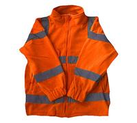 Orange Hi Vis Fleece Jacket, Conforms to EN20471 Class 3 & GO/RT 3279 High Visibility, By Brook Hi Vis, XLarge