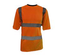 Orange Hi Vis T-Shirt Reflective Safety Tee Shirt, Conforms to EN20471 Class 2 & GO/RT 3279, High Visibility, By Brook Hi Vis, XXXXLarge