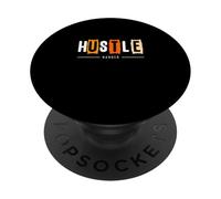 Orange Hustle Harder Orange Graphic PopSockets Adhesive PopGrip