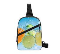 Orange In Water Foldable Sling Bag for Men Women Water Resistant Chest Bag Swirl Fanny Pack Crossbody Backpack for Travel Hiking Sports