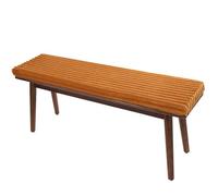 Orange Indoor Bench Cushion 51x12 in, 2 in Thick Non-Slip Rectangle Seat Pads, 30D Memory Foam for Piano Benches, Cozy Corduroy Fabric Cushion for Home Furniture