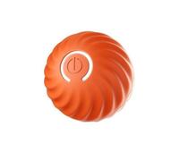 (orange) Interactive Rolling Ball Dog Toy Motion-Activated Rechargeable Ball Toy Automatic Moving Bouncing Ball with Light for Cats Dogs