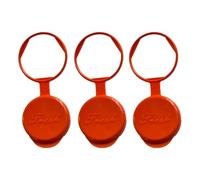 Orange Juice Bottle Tops - 3 Reusable Orange Juice Bottle Lids - Made in the UK. Perfect Fit for UK 1-Pint Glass Bottles. Durable, Eco-Friendly, Fully Recyclable Plastic Bottle Lids