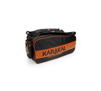 (Orange) Karakal Pro Tour Fifty 2.2 Short Racket Bag 4 Racket Capacity Wet Dry Compartments For Pickleball Padel & Table Tennis