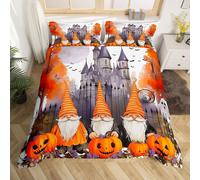 (Orange, King(No Comforter)) Homewish Mandala Bedding,Boho Flower Bed Set for Kids Girls,Rainbow Vintage Floral Duvet Cover Double,Plant Botanical Bed Cover,Bohemian Style