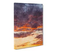 Orange Kissed Clouds Canvas Print | Gallery Wrapped 30mm Frame Wall Art | 24x16 inches | Ready to Hang | Abstract Still Life Picture | Living Room Bedroom Lounge Office