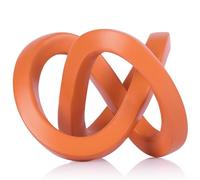 Orange knot decorative sculpture, orange home decor aesthetics, Möbius strip sculpture, suitable for decoration and display on bookshelves, living room TV cabinets, office cabinets, and coffee tables.