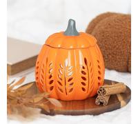 Something Different Leaf Cut Out Pumpkin Oil Burner (One Size) (Orange)
