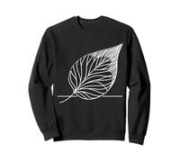 Orange Leaf Line Art Botanist Sweatshirt