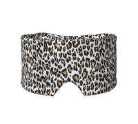 Orange Leopard Print On White Animals Wildlife, Full Eye Covers Light Blocking Eye Mask Sleep Eye and Ear Muffs