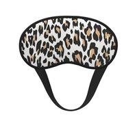 Orange Leopard Print On White Animals Wildlife, Full Eye Covers Light Blocking Eye Masks Blackout Sleep Eye Muffs