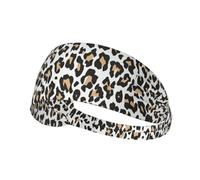 Orange Leopard Print On White Animals Wildlife,Sports Sweatband for Unisex Multi Headband Elastic Exercise Hairband