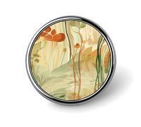 Orange Line Art Round Badge Cute Brooch Hats Jackets Decor Personalized Lapel Pin Clothing Jewelry Accessories for Wedding Party Gift