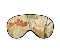 Orange Line Art Sleep Mask for Women Men Side Sleeper Eye Cover with Adjustable Strap Soft Breathable Blackout Mask Slip-Free Deep Sleeping Travel Essentials