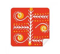 Orange Line Mexico Totems Ancient Civilization Glasses Cleaning Cloth Phone Screen Cleaner Suede Fabric 2pcs