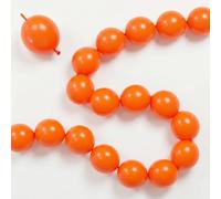 Orange Linking Balloons, 100PCS 6 Inch Orange Link Balloons for Making Balloon Wall Heart Arch, Tails Balloon for Birthday Graduations Bridal Baby Shower Fall Thanksgiving Halloween Party Decorations