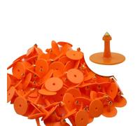 Orange Livestock Ear Tag Pins With Copper Head 100 Pack For Cattle | Copper head design provides superior strength and durability compared to standard plastic pins for secure livestock