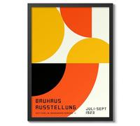 Orange Loop Poster, Bauhaus Print, Framed Abstract Art, Mid-Century Wall Art, Modern Home Decor, Gift Idea, Archival Matte, 50x70cm (Framed) - 50x70cm