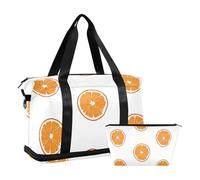 Orange Luggage Travel Bag Overnight Bag with Toiletry Bag for Hiking Large Capacity, orange, One Size