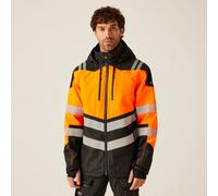 Regatta Hi-Vis X-Pro orange/black waterproof work shell jacket coat #TRW550