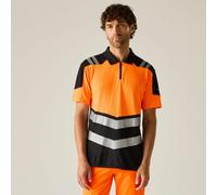 Orange male M Regatta Professional Men's Hi-Vis X-Pro Polo Class 1 Orange, Size: M
