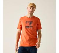 Regatta Men's Cline IX Short Sleeved Graphic T-Shirt in Orange | Size: Small Regatta Orange S
