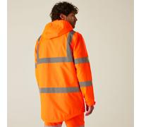 Orange male XXL Regatta Professional Men's Waterproof Hi-Vis Pro Contract Dover Parka Jacket Orange, Size: XXL