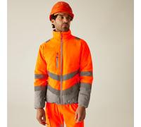 Orange male XXL Regatta Professional Men's Waterproof Hi-Vis Two Tone Thermal Jacket Orange, Size: XXL
