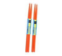 Orange Maple Drumsticks 2 Pairs Wood Percussion Instrument Sticks | Slip-resistant Smooth Surface, Lightweight Comfortable Grip, for Beginners and Children