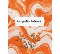 Orange Marble Composition Notebook Ruled