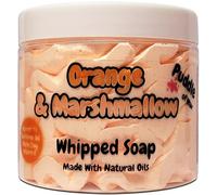 Orange & Marshmallow Whipped Soap Body Wash - 150g - Natural Oils & Kaolin Clay - Sweet Scent - Vegan Friendly - Puddle of Wax - Made in the UK