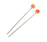 Orange Metal Hair Stick for Women, 2Pcs Retro Ancient Style Headdress